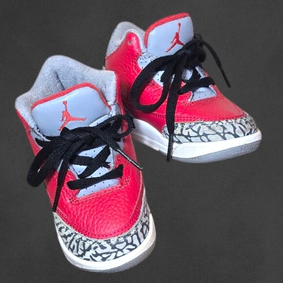 Sneakerhead Air Jordan 3 Retro SE Unite Fire Red Toddler 6C Jumpman - Picture 2 of 12